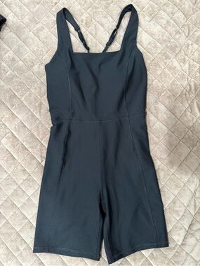 Abercrombie & Fitch Black Square-Neck Romper